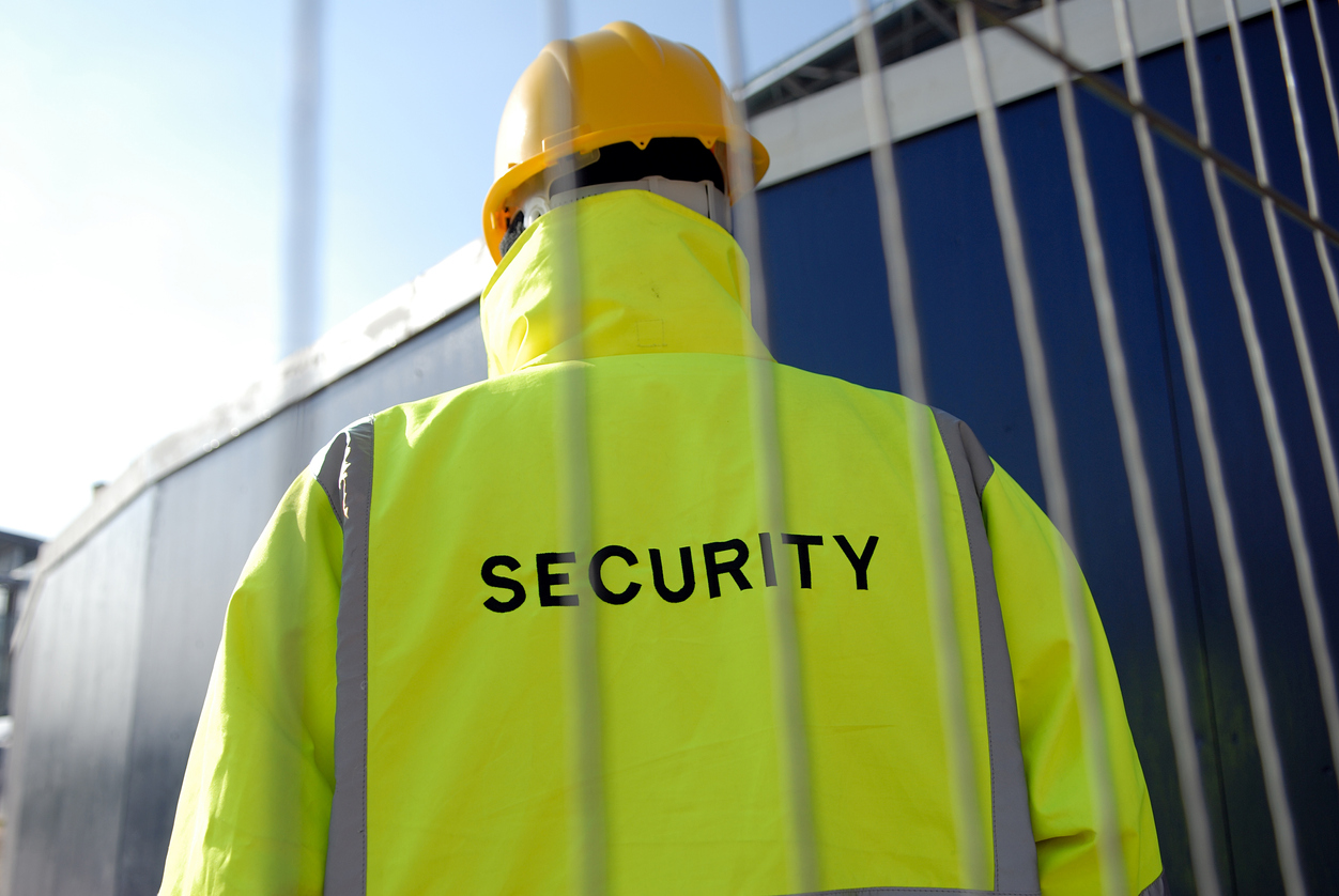 security guard at a construction site